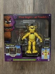 FNAF Five Nights at Freddy’s Golden Freddy Office Set Figure Jazwares NEW Sealed