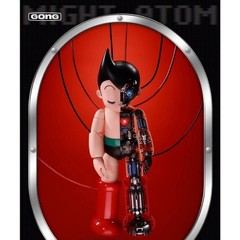 1PCS New GONG X Pop Mart Astro Boy (Mighty Atom) Alloy Action Figure Model in S