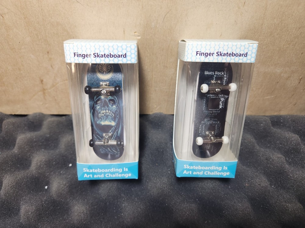 (Lot of 2) Professional Wooded Fingerboard Mini Skateboard