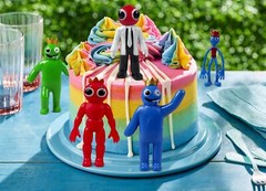 8Pcs Rainbow Friends Action Mini Figures Toy Game Character Doll Blue Monster