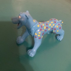 Rainforest Cafe Blue Cheetah Posable Collectible Souvenir Figure Discontinued