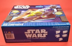 Star Wars 3.75″ Clone Wars Kit Fisto’s Jedi Starfighter TCW Walmart New Complete