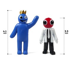 8Pcs Rainbow Friends Action Mini Figures Toy Game Character Doll Blue Monster