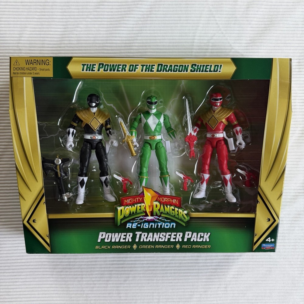 Playmates Power Rangers Re-Ignition Power Transfer Pack 3 Pack Black, Green, Red