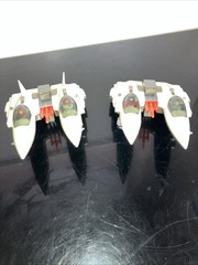 Pair Starcom SF/B Starhawk Incomplete with 4 Figures Coleco 1986 READ!!!!
