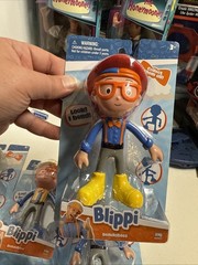 NEW Blippi Bendable Figures Complete Set of 4 Fireman Construction Explorer Toy