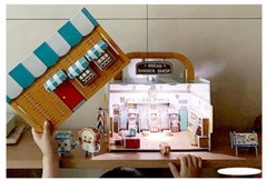 Bread Barbershop Making Figure Shop Miniature Play Set Barber Shop Diy Kit Led