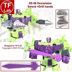 Upgrade Kit: Transformers Studio Series SS 86 Devastator Sword + Drill Hands