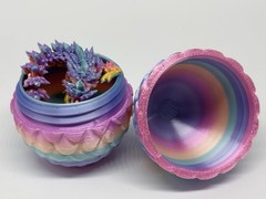 3D Printed Rainbow Dragon With Egg