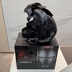 Iron Man Autoking Full Black MK5 Helmet Electronic Voice Activated Cosplay Mask