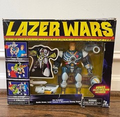 1998 Toy Island Lazer Wars Howard Brett & Colonel Chance Action Figures RARE NEW