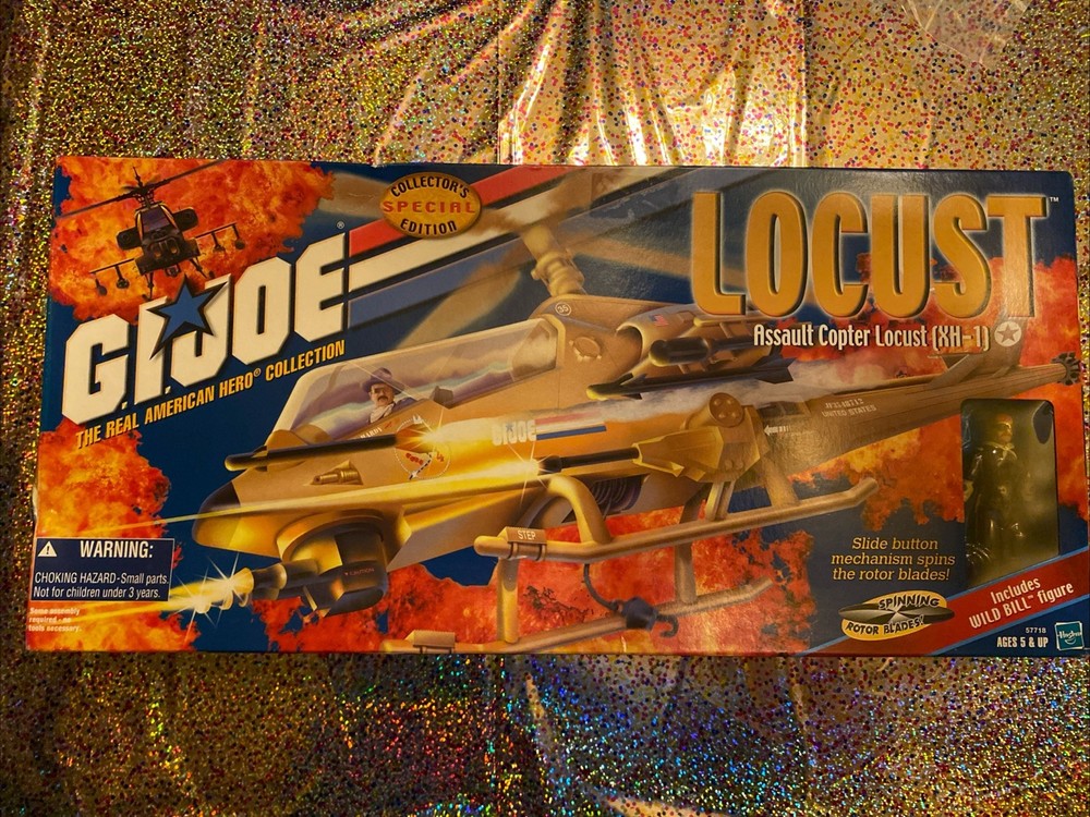 Vintage 2000 G.I.JOE LOCUST (XH-1) includes WILD BILL figure FACTORY SEALED