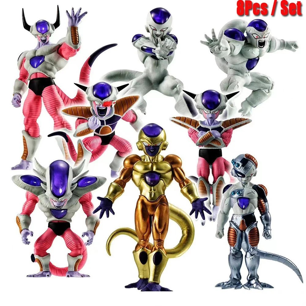 8pcs Dragon Ball Z Frieza Figure Set Anime PVC Statue Model Doll Toy Gift