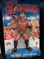 WWE LJN lot of two Stone Cold Black Card and The Rock Blue Card 8” Figures