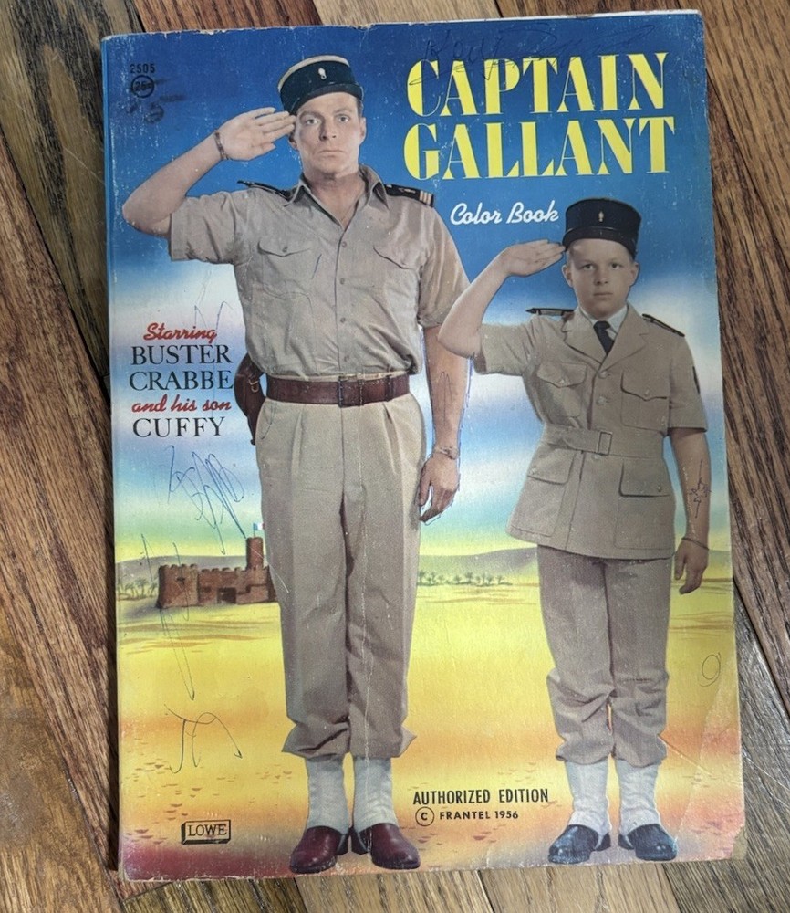 1956 Buster Crabbe Captain Gallant Coloring Book Tarzan Buck Rogers Flash Gordon