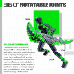 T13 3D Action Figure Set (Assembly Completed),Dummy Robot Titan 13 Action Fig…