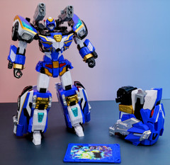 Metal Cardbot W BLUECOP W Transforming Robot Korean Toy