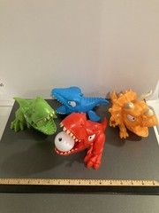 Zuru Smashers Dino Island T-Rex Battles Full Set of 4 Triceratops Mosasaurus Toy