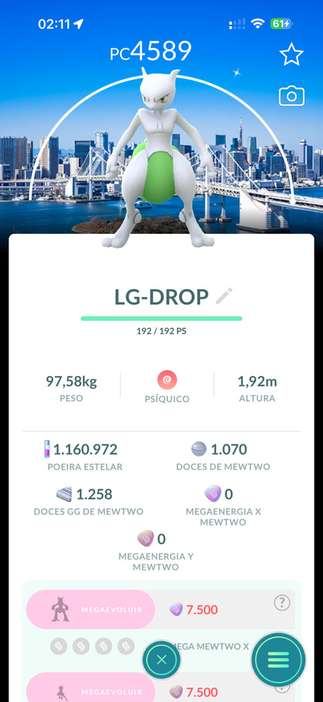 Shiny Mewtwo✨Tokyo Background✨Level 50✨3 Move✨GO FEST✨TRADE✨| GO