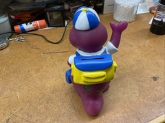 Vintage 1992 Lyons Group Barney Purple Dinosaur Coin Piggy Bank Back to School