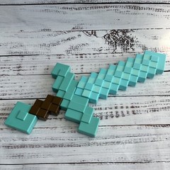 Mattel Minecraft Diamond Sword Hard Plastic 2021 Hard To Find Collectible