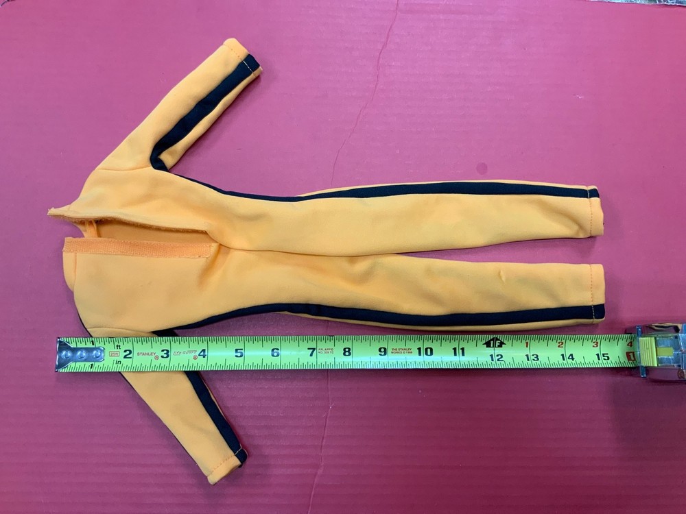 Orange and black jumpsuit for action figure 15″ long