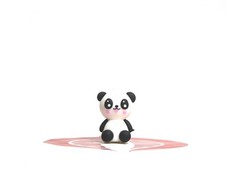 PANDA Bear Mini PVC Vending Capsule Figure 2.5″