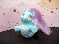 My Little Pony G1 Baby aqua Blue Sea Princess Fancy Mermaid vtg 1991 Pearl crab