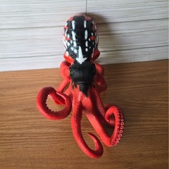 Chap Mei Red Octopus Toy Figure Sea Creature Tentacles Plastic M2