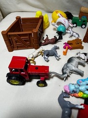 Vintage Lot of Animal Figures Random Mixed Hard Plastic & Rubber Toys