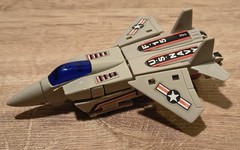 Vintage 1984 GOBOT Dynabot Motorized Military JEEP Red Charger F-15 Fighter Jet
