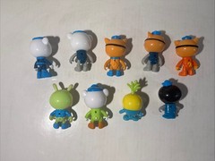 Octonauts Figures Lot of 9 Fisher-Price 2010 Captain Barnacles Kwazii Peso