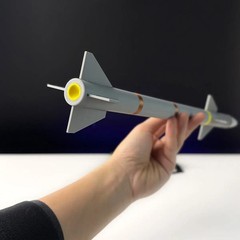 3D Printed AIM-120 Missile 1:8 Scale DIY Assembly Model Toy US Military Deco