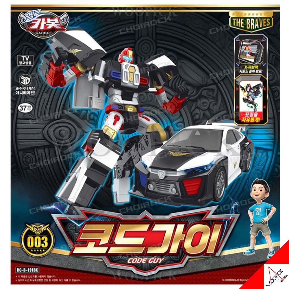 Hello Carbot The Braves CODE GUY Transformer Robot Police Car Figure Toy 2025