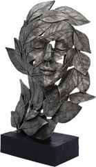 Nemesis Now Natural Emotion – Peace 32cm, Resin, Silver, Face in Leaves Nature S