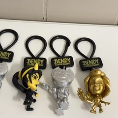 Bendy And The Dark Revival Backpack Clip Key Chain & Figure Lot of 6 Gift