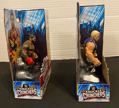 WWE Knuckle Crunchers Series 5 Cody RHODES Roman Reigns 4 Inch Action Figure Set