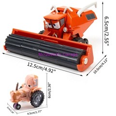 Disney Pixar Cars Orange Green Frank Harvester Cow Tractor Alloy Toy Model Gifts