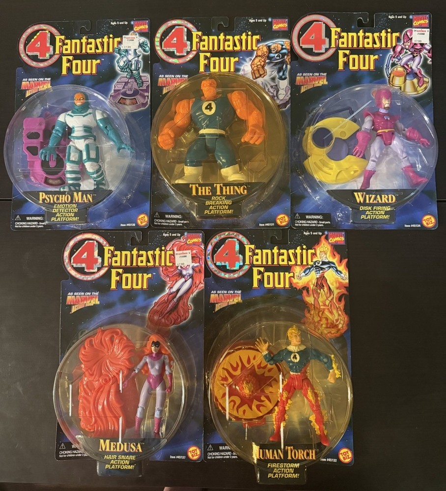 1996 ToyBiz Fantastic Four Series 4 Complete Set Of 5 Final Series