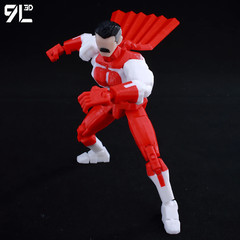 3D Printed Invincible Omni-man Action Figure – Multi-Jointed Superhero Anime