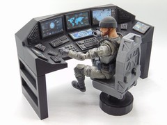 Custom 1:12 Scale Computer Operator Control Station Diorama Prop Set 6″ GI JOE