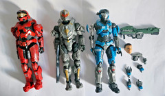 Halo Spartan Collection Red Spartan MK VII KAT VENATOR Noble Six Figure Lot
