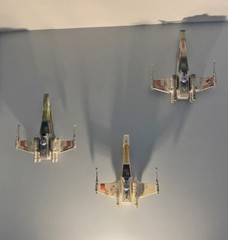 Vintage Star Wars Vehicle Wall Mount Bracket Display Stand X-Wing Falcon TIE