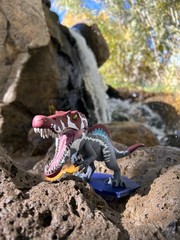 Chibi Spinosaurus, 3d printed figure painted, Jurassic Park 3