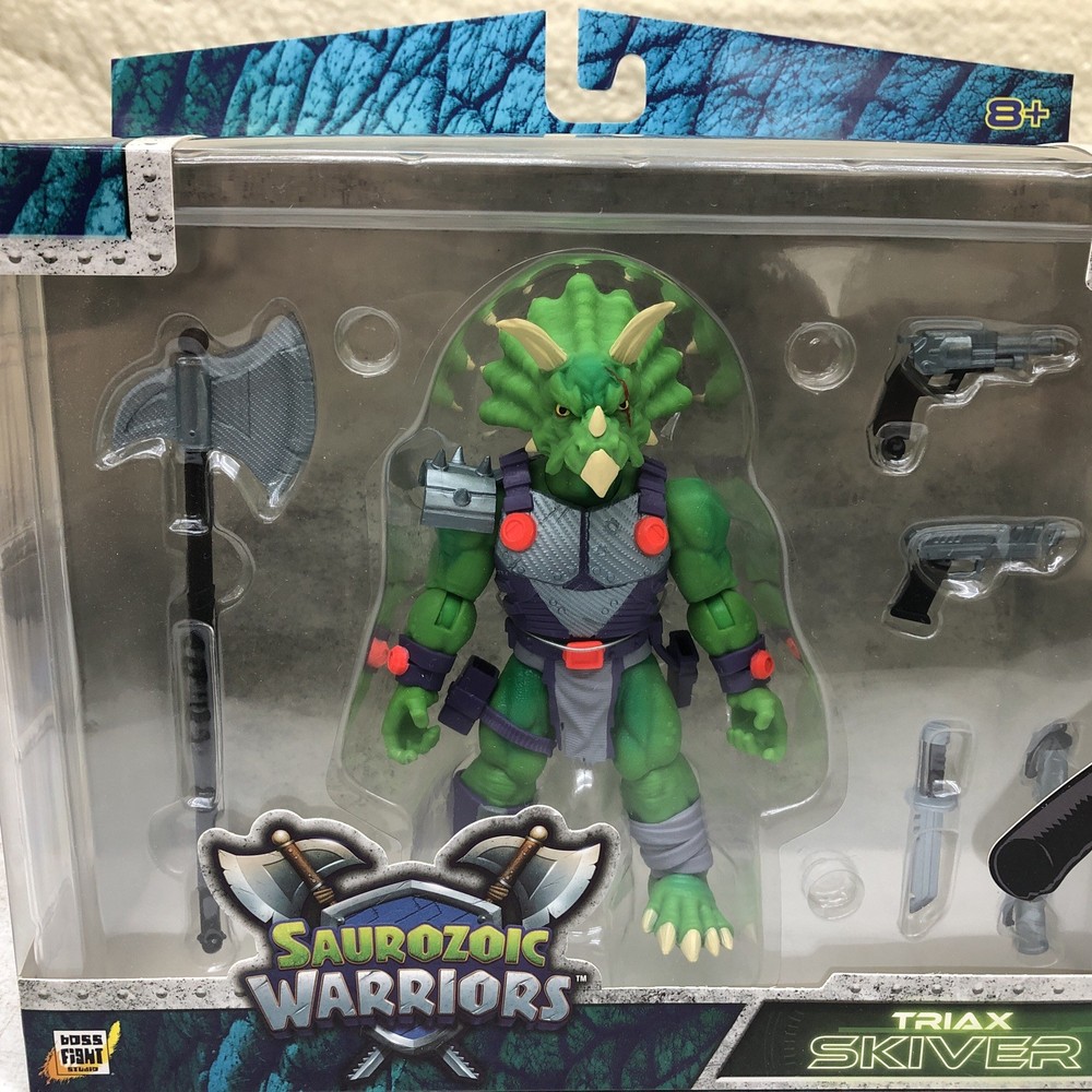 Saurozoic Warriors Triax Skiver Action Figure Boss Fight Studio NEW Dinosaur TOY