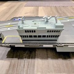GI Joe USS Saratoga Aircraft Carrier Lights Sounds and Motor All Work 33″