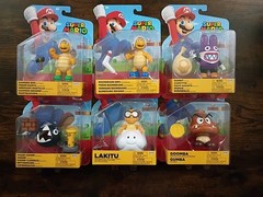 4″ SUPER MARIO 6-PK Nintendo Jakks Hammer Boomerang Bro Nabbit Lakitu Goomba