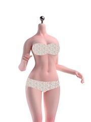Makeup 1/6 Flexible Pale Skin Large Breast Female Figure Body Female Model Toy