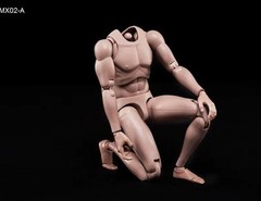 MX02-A 1/6 Male Body Europe Skin Flexible Joint with Neck For 12” Head Sculpt