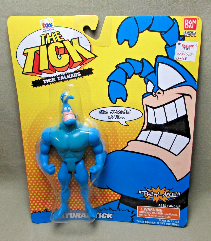 NATURAL THE TICK TALKER FIGURE MOC Unopened Sealed 1995 Bandai Fox Kids Network